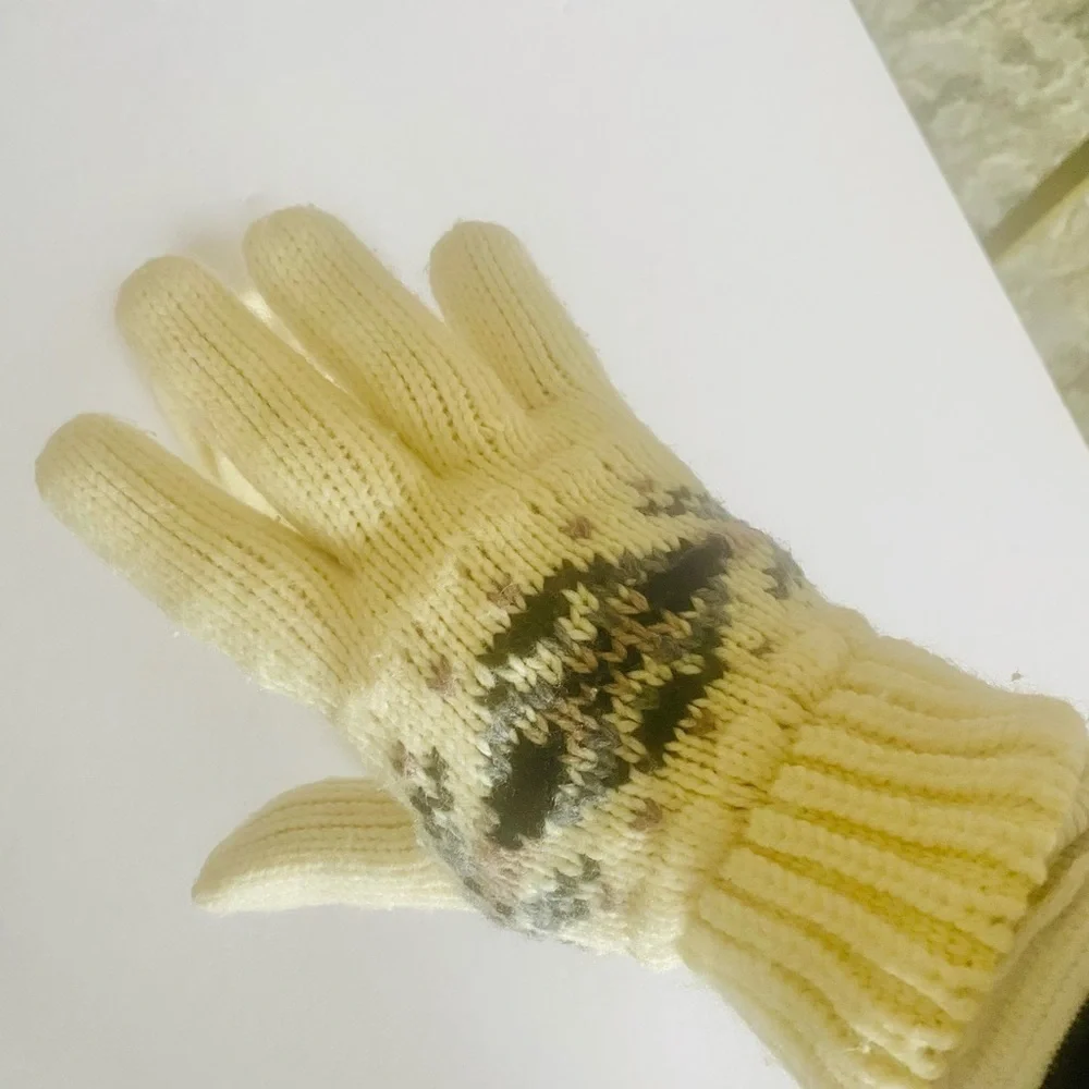 Fair Isle knit gloves, Sz. M/L